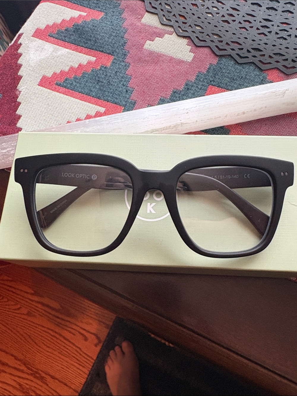 New- Laurel Progressive Reader 1.5 Black Square Eyeglass Frames